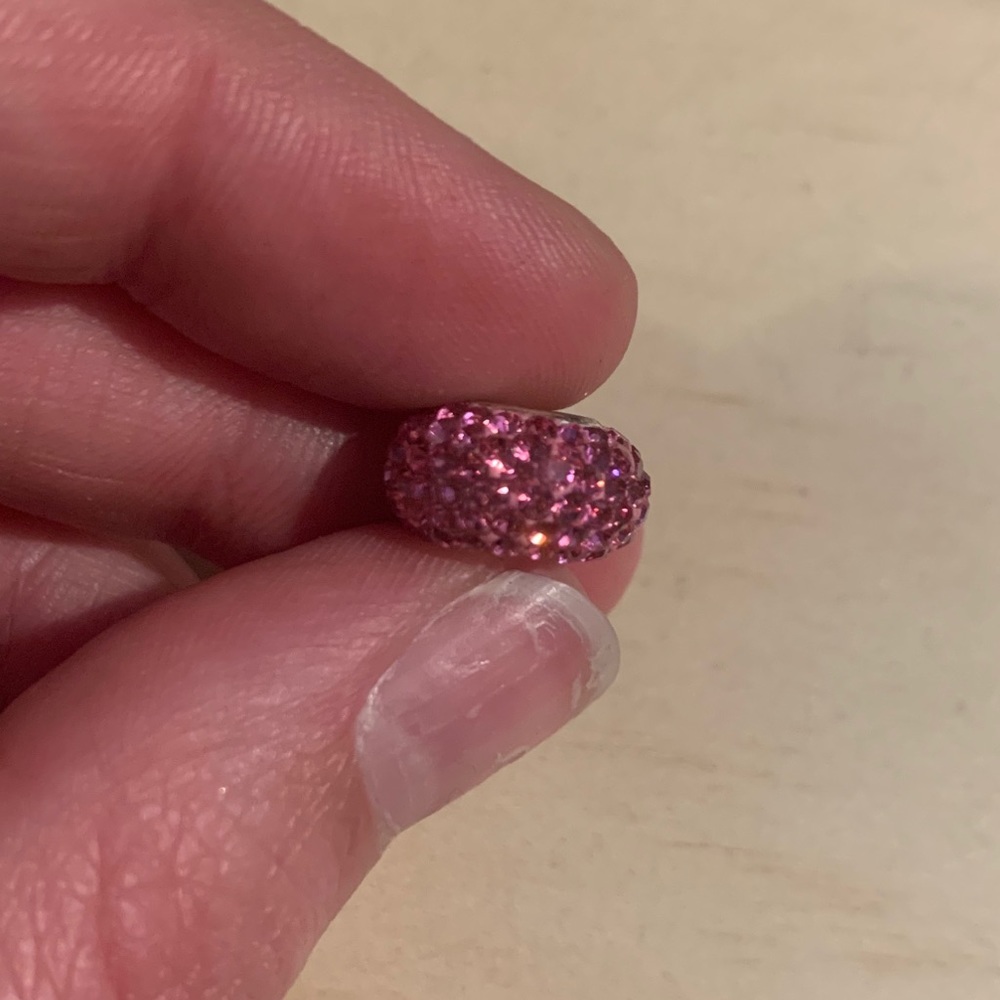 Pink individuality beads sterling silver crystal